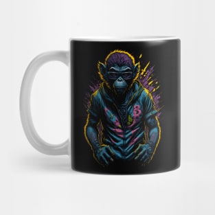 Cool Monkey Lover Headphones Art Mug